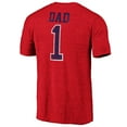 thumbnail image 3 of Men's Red Ole Miss Rebels Greatest Dad Logo Tri-Blend T-Shirt, 3 of 3