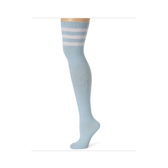 Leg Avenue Women's Athlete Thigh Hi W/ 3 Stripe Top O/S LT BLUE