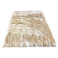 thumbnail image 5 of Soho Luxurious Faux Sheepskin White with Brown Tips Shag Area Rug or Runner, 5 of 5