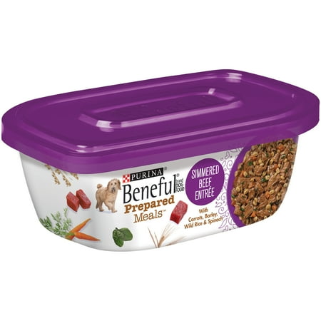 Purina Beneful Prepared Meals Simmered Beef Entree Dog Food 10 oz. Plastic Tub
