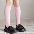 thumbnail image 5 of Jalioing Knee High Socks for Girls School Uniform Cotton Stockings Girls Kids Breathable Soft Long Socks, 5 of 9