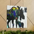 thumbnail image 6 of Elk Amongst Mountains - Canvas, 6 of 10
