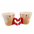 thumbnail image 2 of Fiudx Juego de Tazas para Pareja, Regalo Romántico para Dos, Cerámica, Elegante Caja, Regalo de San Valentín, Diseño de Corazón, Ideal para Café y Agua, 2 Piezas, 25 X 18 X 15 Cm., 2 of 6