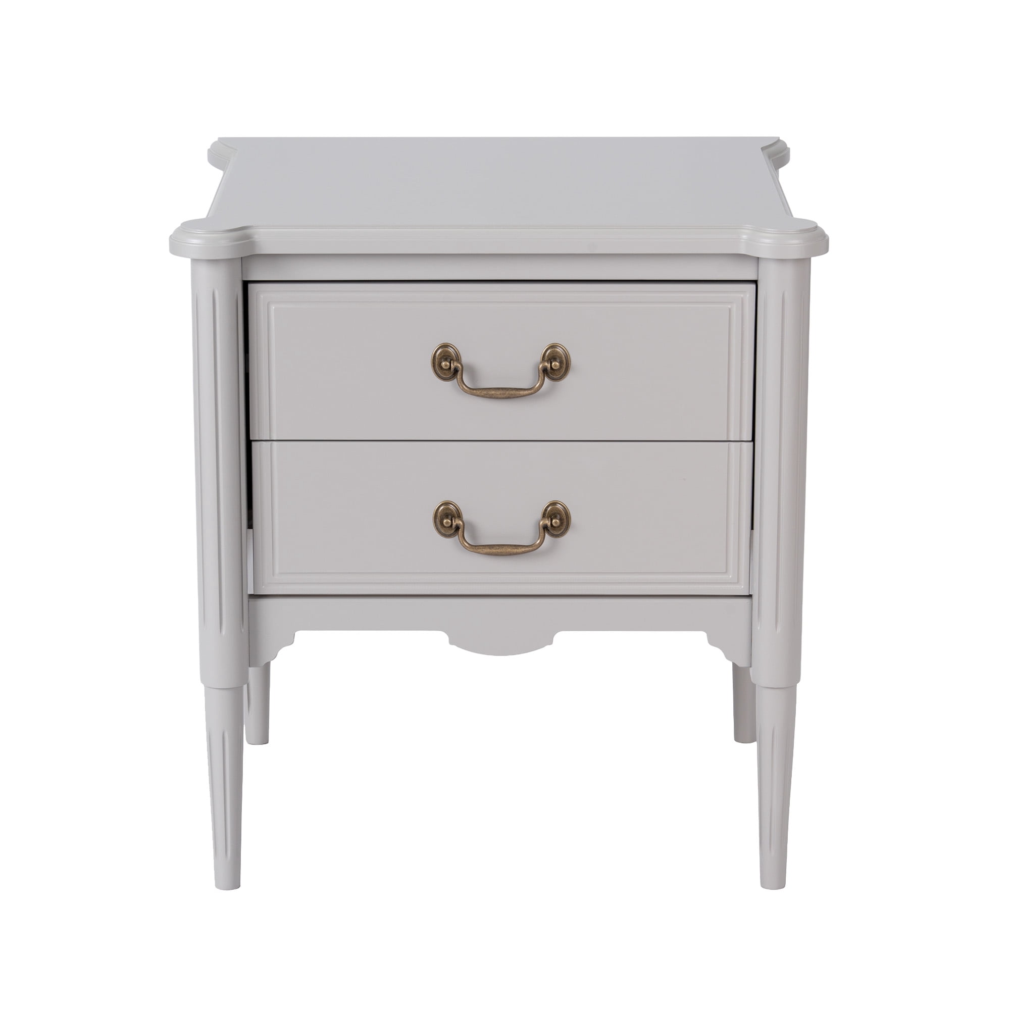 Design House Oxford End Table with Drawers, Gray