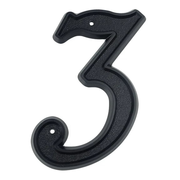 HASWARE 5.5 inch (13.9 cm) Large House Number with 2 Screws, ABS Plastic (#3, Black)