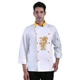 thumbnail image 1 of SHIXIAOO Veste de Chef Unisexe Vêtements de Chef Hôtel avec Manches Longues et Boutons Rouges Contrastants Veste de Chef pour Hommes et Femmes Justaucorps T-Shirt Lourd Chemises Simples Pack Chemises pour, 1 of 7