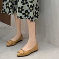 thumbnail image 5 of Purcolt Womens Faux Suede Buckle Flats Dressy Casual Pointed Toe Slip On Ballet Shoes Comfort Elegant Soft Sole Dress Shoes Dailywear for Business Work Office, 5 of 8