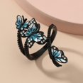 thumbnail image 3 of Dames Mode Papillon Ouvert Bague Diamant de Couleur Taille Unique Bague Bijoux, 3 of 5