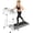 White, variant on Standing Desk with Wheels, Adjustable Treadmill Desk, Rolling Bike Trainer Desk for Walking Pad Laptop, Phone Standing, Brown