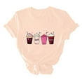 thumbnail image 5 of VgaVtl Womens Tee Shirts Plus Size Short Sleeve Graphic Tops for Women Trendy Romantic Going Out Lightweight Casual Tops,Beige L, 5 of 6