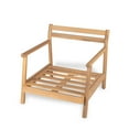 thumbnail image 5 of Christopher Knight Home Outdoor 4-Piece Wood Conversation Set with Beige Cushions, 5 of 13