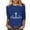 Blue, variant on Nnhblu Blue Dressy Blouses for Women Faith Cross Print Easter Day Tops Funny Tshirts