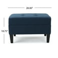 thumbnail image 2 of Christopher Knight Home Ottoman Zahra, Bleu Foncé, 2 of 2