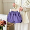 thumbnail image 6 of NAISIBABY Girls Dolphin Shorts, Loose Elastic Waist Solid Color Cotton Sports Shorts Purple 12-18Months, 6 of 7