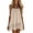 Beige, variant on Women's Spaghetti Strap Ruffle Hem Romper Dress, Lightweight & Flowy