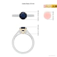 thumbnail image 4 of ANGARA Natural 1.2 Ct Vintage Inspired Claw-Set Sapphire Ring in 14K White & Yellow Gold for Women (Size-6.5mm) | September Birthstone, Anniversary, Jewelry Gift for Women | Natural Sapphire Ring, 4 of 9