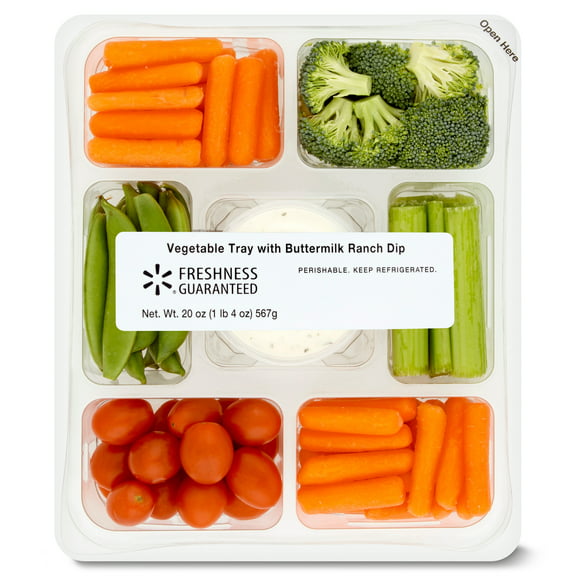 Freshness Guaranteed Fresh Vegetable Tray with Buttermilk Ranch Dip, 20 oz