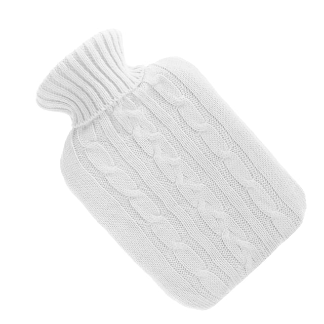 Estuche de cubierta de punto de 2000 ml calentado mantiene caliente a Blanco shamjiam Cubierta del bolso de la botella de agua caliente