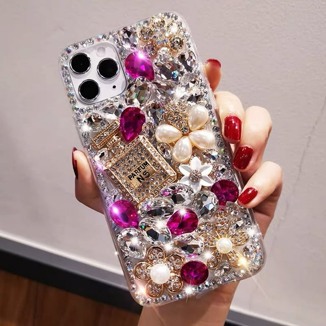 Case for iPhone Case,iPhone Case,3D Handmade Bling Rhinestone Diamonds Luxury Sparkle Rhinestones Case Girls Women Full Crystals Bling Diamond Case Cover for iPhone iphone 13Pro Max