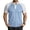 Light Blue, variant on Men's Henley Shirt Raglan Sleeve Colorblock Summer T-shirt Casual Collarless Slim Fit Button Down Tee Tops Purple
