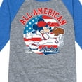 thumbnail image 3 of Disney - Americana - Mickey Americana Baseball - Toddler And Youth Raglan Graphic T-Shirt, 3 of 6