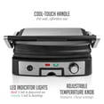 thumbnail image 4 of OVENTE Electric Panini Press Sandwichera, parrilla de interior de 1500 W con placas con revestimiento antiadherente, control de temperatura y bandeja de goteo extraíble, abre 180 grados para adaptarse, 4 of 5