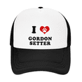 thumbnail image 2 of I Heart Gordon Setter Dog Love Pets Funny Trucker Hat Baseball Cap, 2 of 5