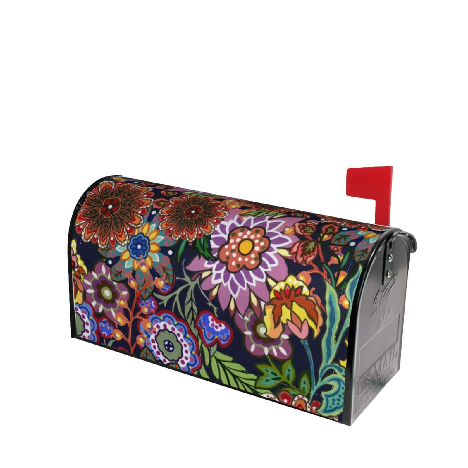 Xecao Vintage Floral for Mailbox Cover with Magnetic Strips, Waterproof and Sunscreen, Adds a Decorative Touch to Your Garden Yard.