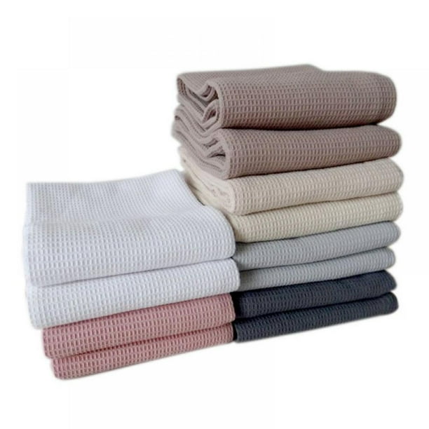 Pure 100 Cotton Dish Towels Set of 4/6 Kitchen Towels Waffle Weave