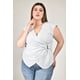 thumbnail image 1 of Blusa cruzada texturizada Roman Fashion /Tallas Extras, 1917 (Azul cielo) azul cielo 36, 1 of 7
