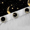 thumbnail image 4 of Homewish Psychedelic Stars Moon Blackout Curtains, Black Gold Curtains Pack of 2 (42x84 Each), 4 of 5