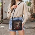 thumbnail image 5 of DISNIMO Skull Rose Print Crossbody Handbag Butterfly Print Messenger Hand Bag Purses for Women PU Leather Satchel Shoulder Bag Zipper Closure, 5 of 7