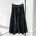 thumbnail image 3 of Falda de encaje adelgazante de cintura alta de moda en forma de A, nueva llegada, falda ceñida de longitud media para mujer, 3 of 4