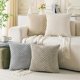 thumbnail image 1 of Chenchen Set of 4 Neutral Decorative Throw Pillow Covers 18x18 Inch Corduroy Pillow Covers for Bed Couch Sofa Living Room Soft Square Cushion Cases, 1 of 1