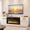 White-80in, variant on Easoger Fireplace TV Stand for TVs up to 90", 80" TV Stand with 36" Electric Fireplace, With 12 Color LED Lights Entertainment Center, Black