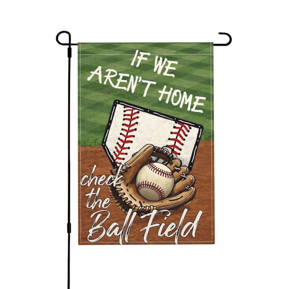 Baseball and Softball Garden Flag Double Sided Outdoor Yard Decor 12x18 Inches Funny Sports Design
