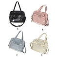 thumbnail image 3 of Sonducket Bolso impermeable duradero de PU con bolsos cruzados de moda para diversas ocasiones para mujer Tote Bolsas de mensajero y de hombro rosa, 3 of 6