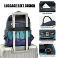 thumbnail image 3 of FORMRS Mini Backpack Purse for Women Quilted Travel Daypack Casual Shoulder Bag, Purple Moonlight Forest, 3 of 7