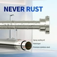 thumbnail image 2 of Shower Curtain Rod, 1" Diameter Heavy Duty Tension Shower Rod, Non Slip Adjustable 28-74 inch No Drill Shower Curtain Rods Spring Tension For Bathroom, Shower Stall, No Rust, Brushed Nickel, 2 of 7