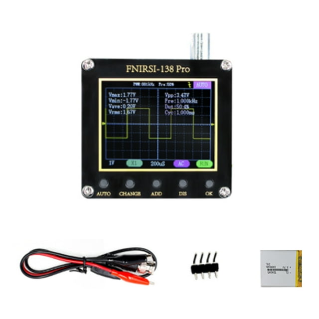 Osciloscopio portátil de mano 138pro Pantalla de 2,4 pulgadas Osciloscopio digital multif Carevas Osciloscopio