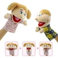 thumbnail image 4 of Marionetas de mano familiares, 11.8 pulgadas, miembros de la familia Paly, marionetas para niños, marionetas multiétnicas, marionetas de mano de felpa suave, marionetas familiares, marionetas de hist JAMW Sencillez, 4 of 5