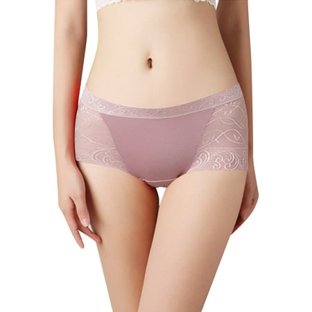 

Ladies Lace Lingerie Plus Size Boxer Panties Seamless Trendy Women s Panties 5 Pack