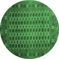 thumbnail image 1 of Ahgly Company Indoor Round Southwestern Emerald Green Country Area Rugs, 7' Round, 1 of 4