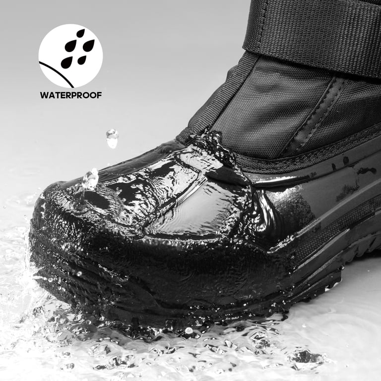 Men’s Black Insulated Rain & Snow Boots HOBIBEAR Men main image 4