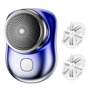 Herunwer Mini Dual-Head Electric Shaver, Pocket Shaver USB Mini Shavers for Men, Washable Razor, Rechargeable Waterproof Electric