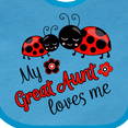 thumbnail image 4 of Inktastic My Great Aunt Loves Me with Cute Ladybugs Boys or Girls Baby Bib, 4 of 4