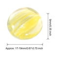 thumbnail image 2 of Uxcell Decorative Flat Glass Marbles 17-19mm Rock Vase Filler Petal Yellow for Fish Tank Table Scatter Decor, 50 Pcs, 2 of 5