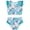 Blue Flamingo, variant on Lanbubble Girls Ruffle Tankini Swimsuit High Waisted 2 Piece Bathing Suit Beach Swimwear For Toddler Girl 5-6 Years