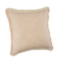 thumbnail image 3 of Woven Paths Bennett 20" x 20" Fringed Light Pink Cotton Adult Decorative Throw Pillow, 3 of 10