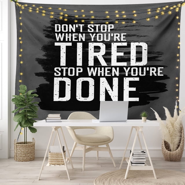 Tapiz para colgar en la pared con motivos de fitness, 150 cm x 130 cm